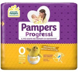 PAMPERS Pampers Progressi Micro Windeln, 24 Stück
