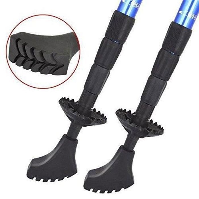 10 unidades/5 pares de puntas de goma para bastones de marcha nórdica para asfalto.