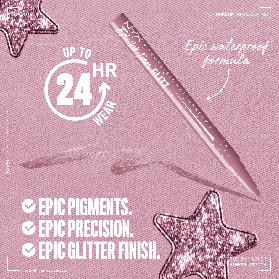 NYX Professional Makeup Eyeliner Epic Ink Liner -rajauskynä - 1 ml