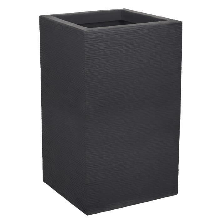 Floreira quadrada, 30 cm de altura - EDA - Graphit Up - 36 L - 29,5 x 29,5 cm x A 49,5 cm - Cinza antracite