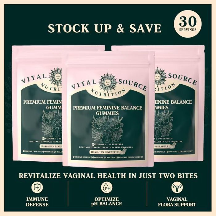 Gommes Balance Féminine Premium (60 Gommes) - Saveur Ananas Hawaïen, Soutien Santé Intime