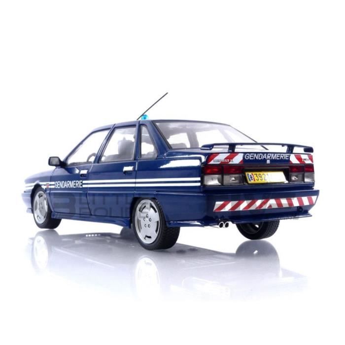 Miniature Collectible Car - SOLIDO - RENAULT 21 Turbo Gendarmerie BRI - 1992 - Blue - 1/18