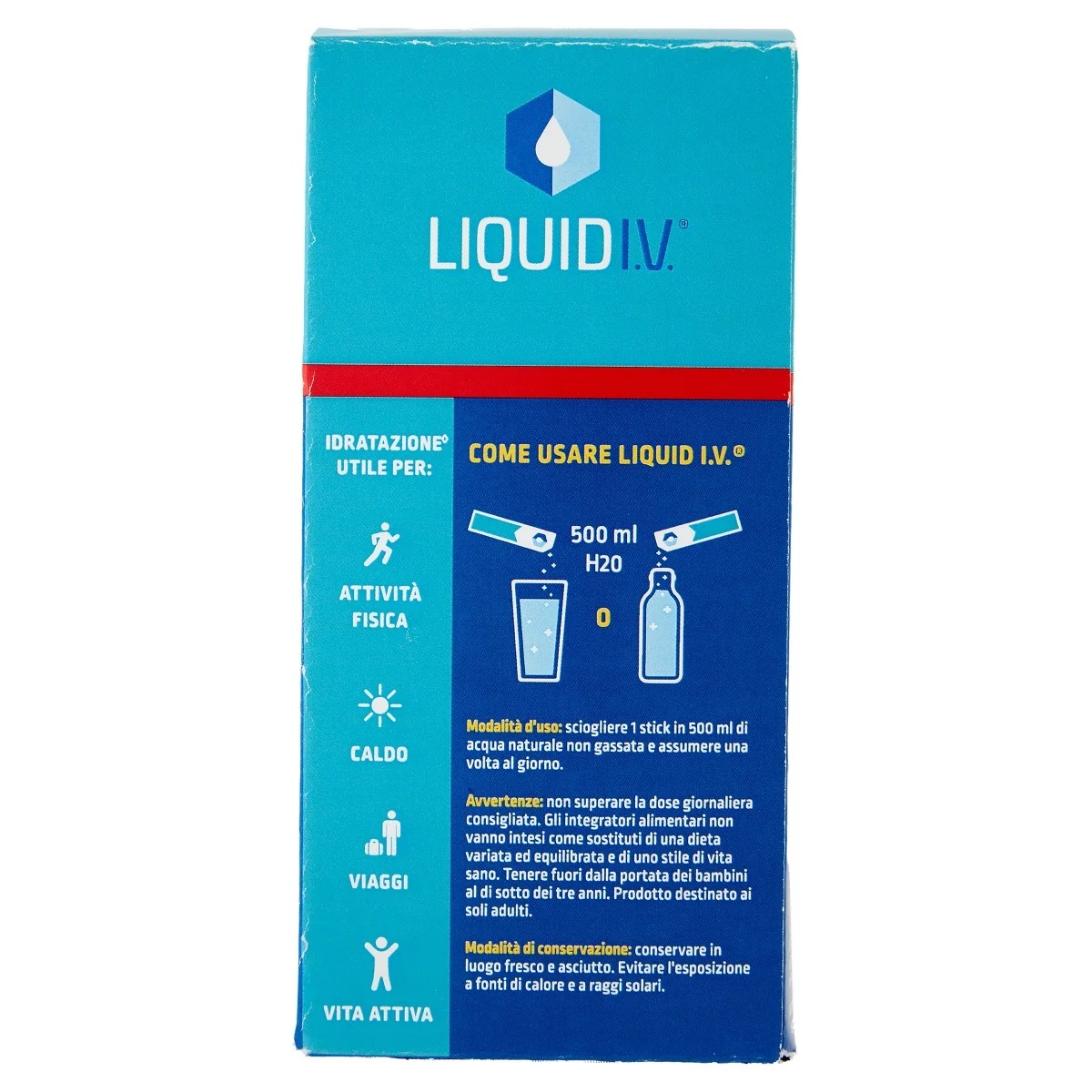 Multiplicador de hidratación intravenosa líquida sabor fresa, 10 sobres, sin gluten.
