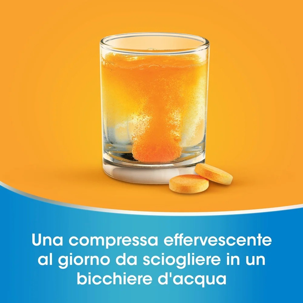 BAYER Redoxon Double Action, saveur orange et mandarine, 15 comprimés effervescents, complément alimentaire avec vitamine C et zinc