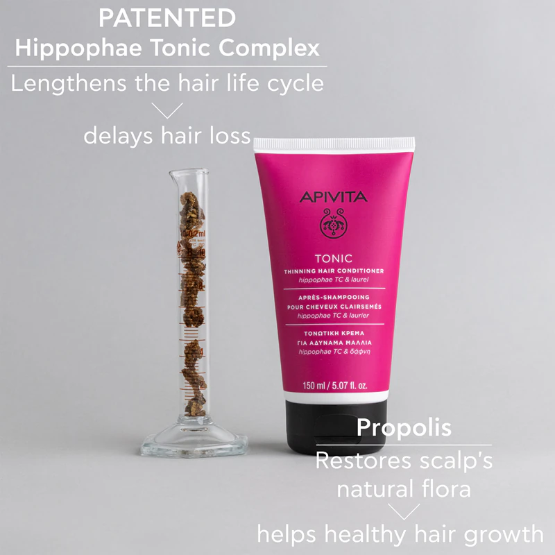 Apivita Tonic conditioner voor dun haar en haaruitval.