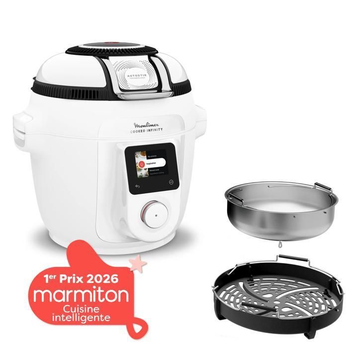 Moulinex Cookeo Infinity, Heißluftfritteuse + Schnellkochtopf, ohne Rührmesser, 16 Programme