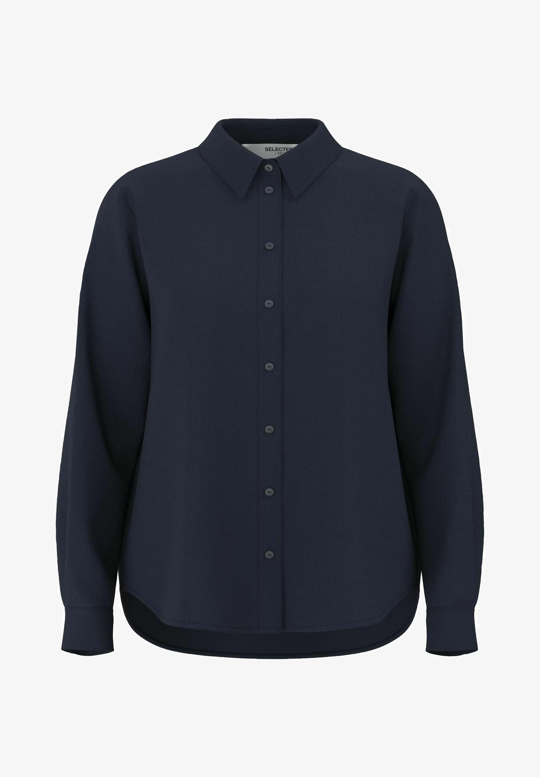 Geselecteerde Femme SLFVIVA SUN SHIRT - Blouse met knoopsluiting - donker saffierblauw