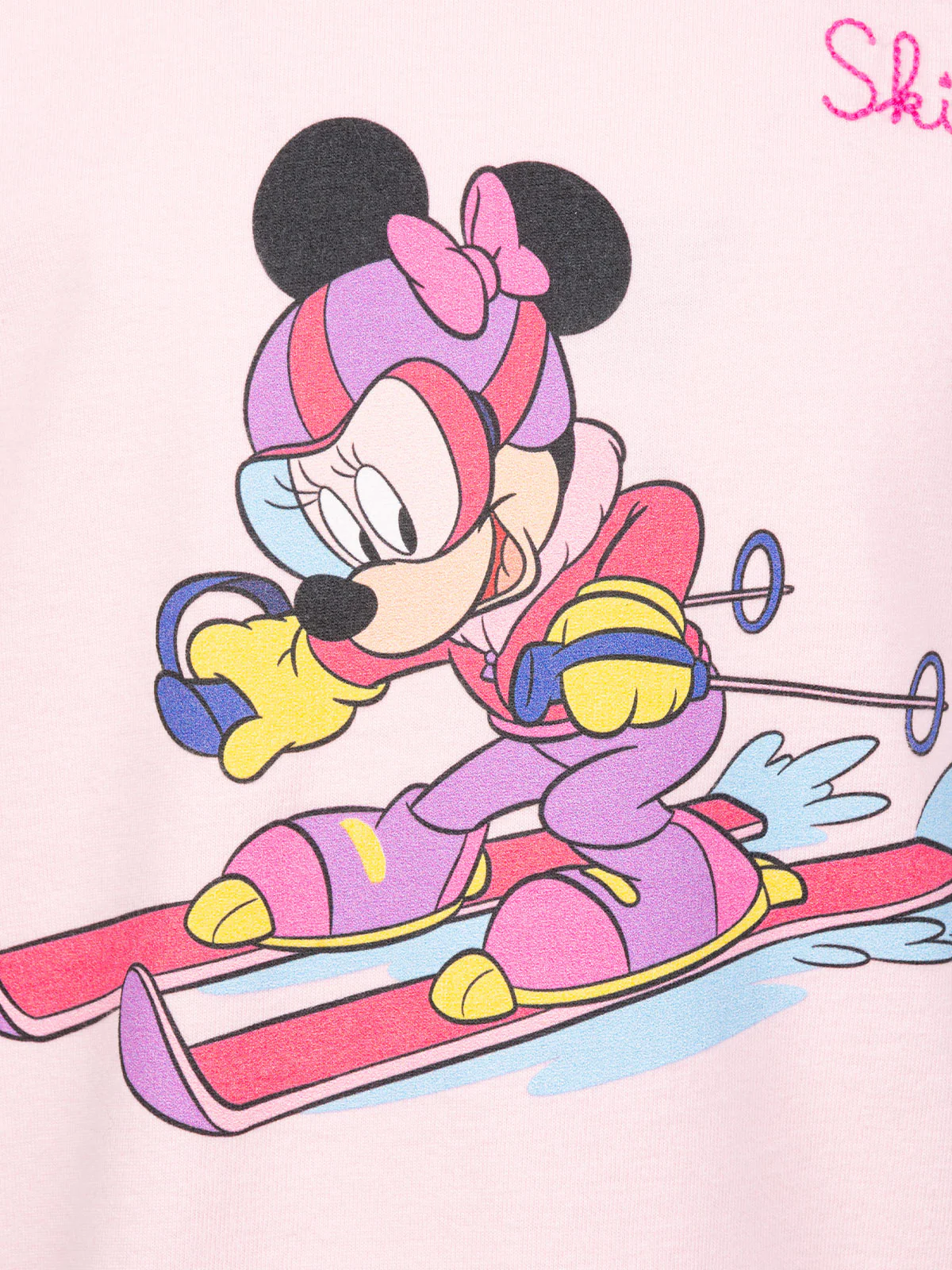 T-shirt rosa a maniche lunghe da bambina Penny con stampa Minnie | EDI