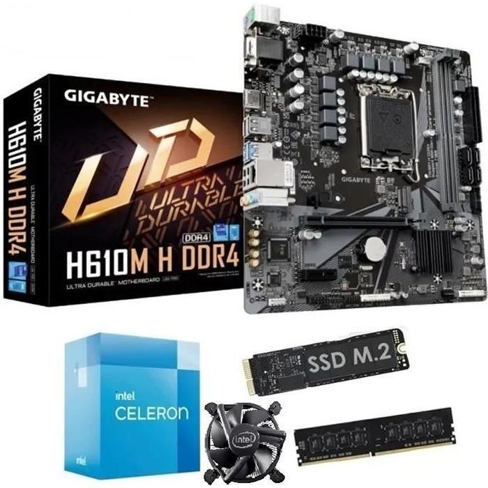 Kit de atualização para PC Gigabyte - H610M - Intel Core i5 - 16 GB de RAM - SSD de 980 GB