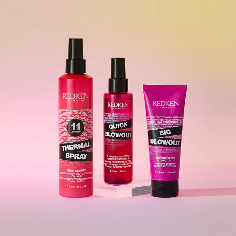 Redken Thermal Spray é um spray de proteção capilar contra altas temperaturas.