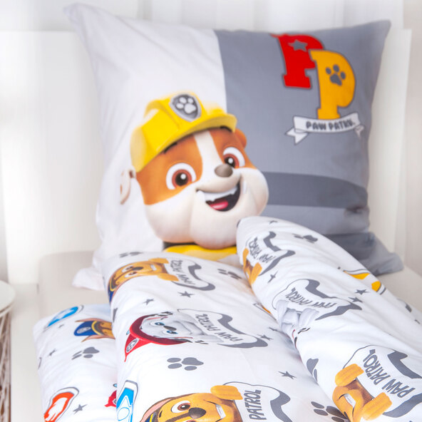 Paw Patrol sängkläder, 135 x 200 cm, vit