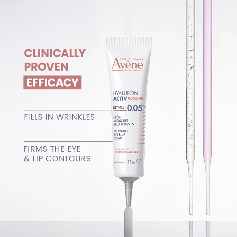 Avène Hyaluron Activ Procedure Micro-Lift крема за очи и усне 0,05% крема за лифтинг са ретином
