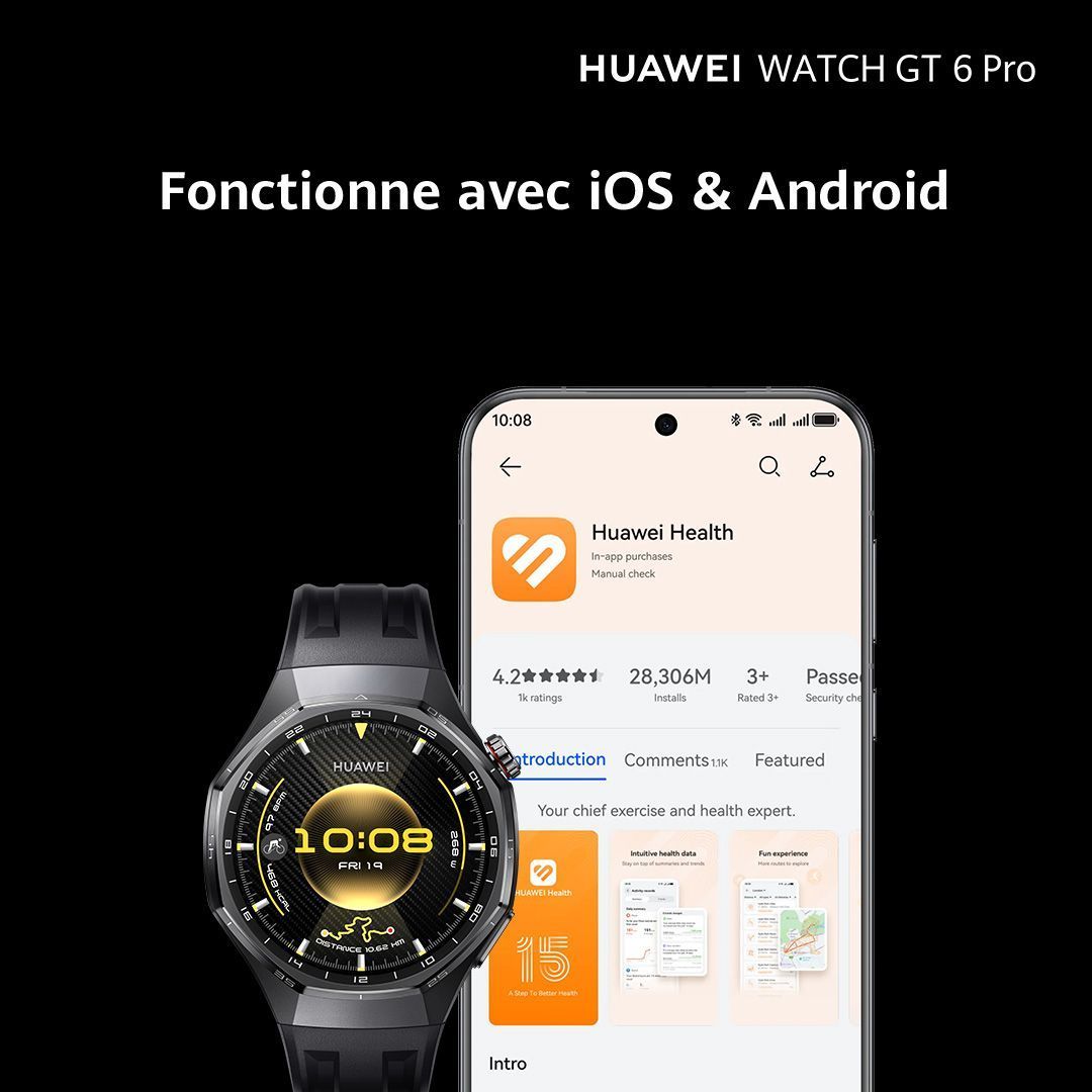 Smartwatch - HUAWEI - Watch GT6 PRO - 46 mm - Preto