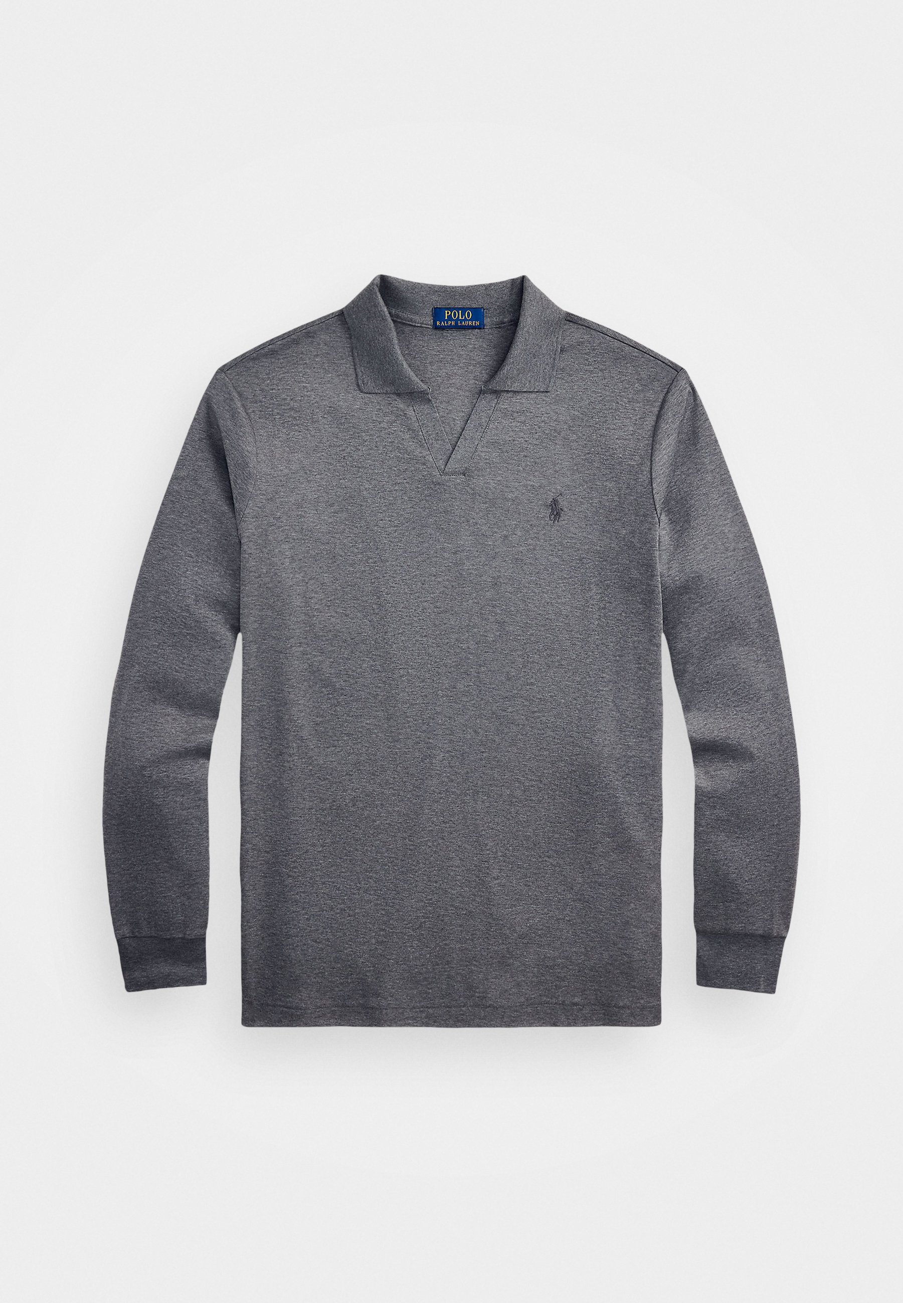 Polo Ralph Lauren CUSTOM SLIM SOFT COTTON POLOSHIRT - Top met lange mouwen - Fortress Grey Heather