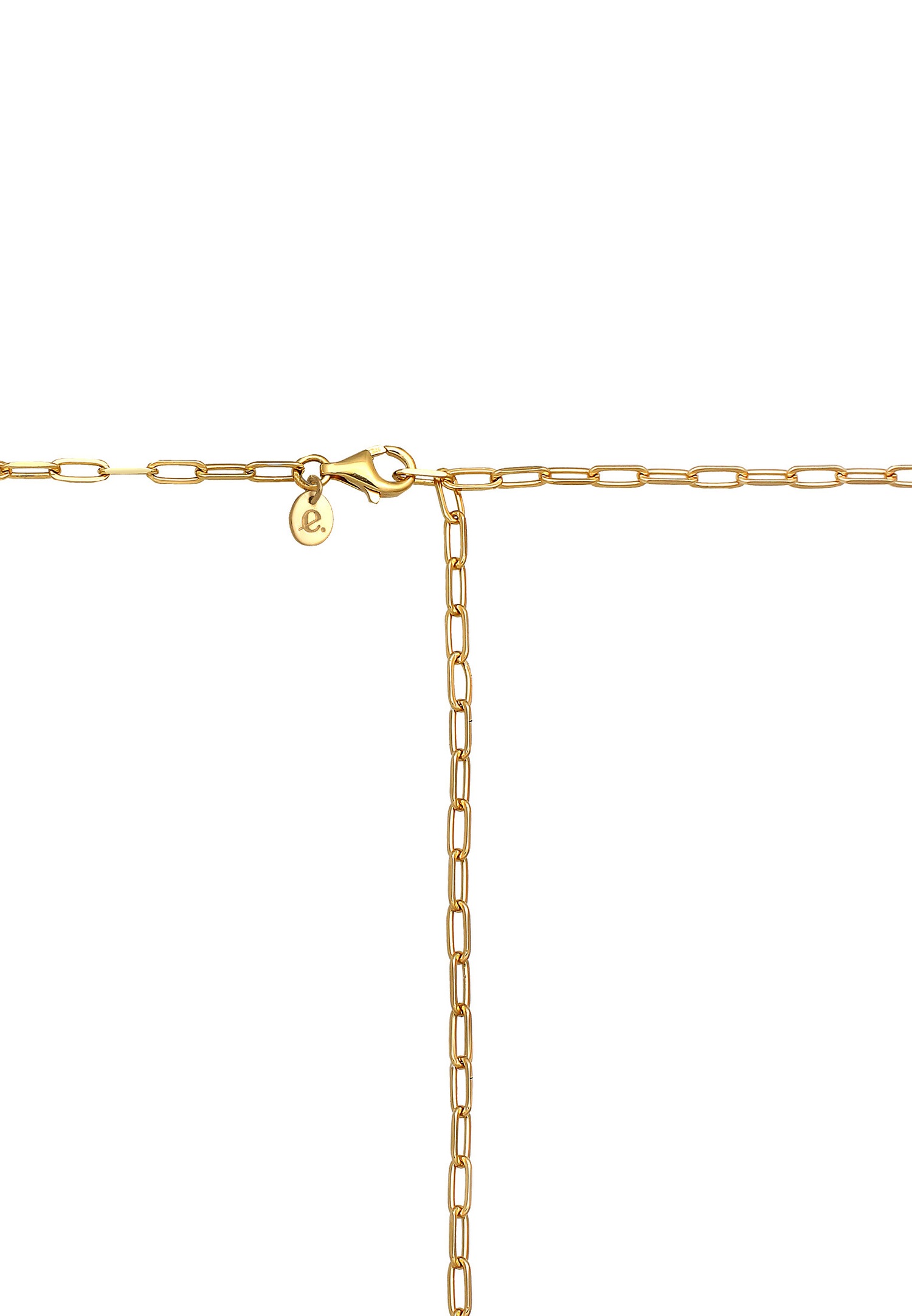 Elli PREMIUM Femmes chaîne de taille maillons tendance en argent sterling 925 plaqué or
