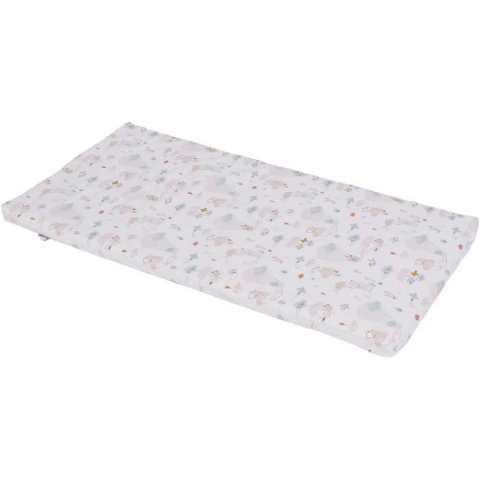 Materasso nomade Balloons - 120 x 60 x 4 cm - Bianco - TINEO