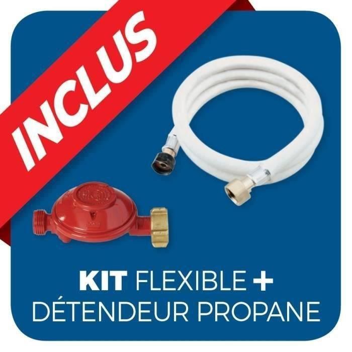 Chauffage extérieur gaz FAVEX - Pyramide - Gris - Housse de protection incluse