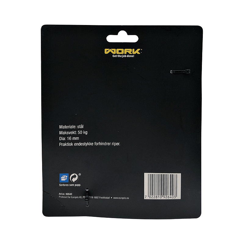 Gancio da parete Work 1 confezione 50 kg, acciaio, Work