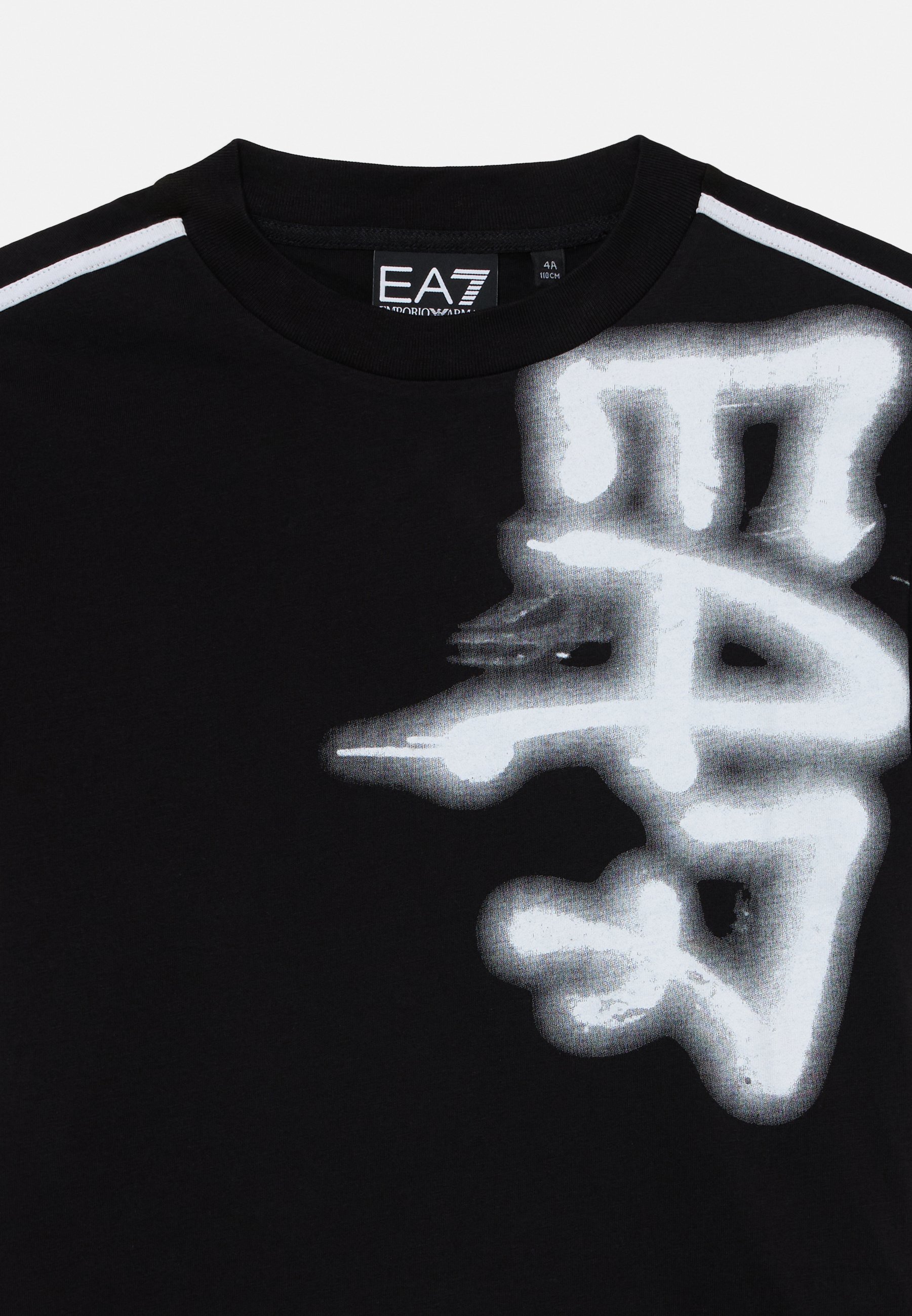 EA7 Emporio Armani UNISEX - T-shirt met print - zwart