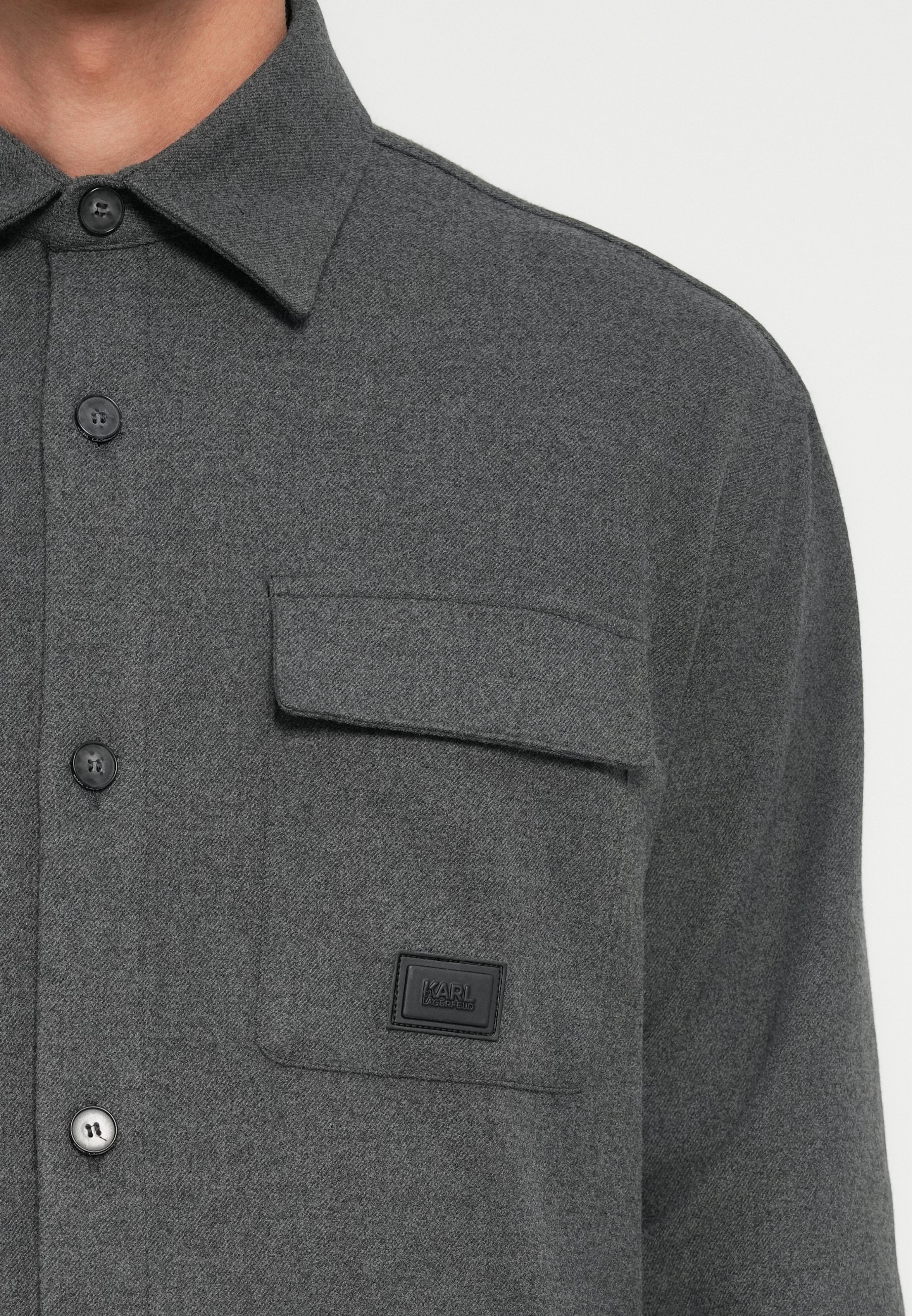 Camisa casual Karl Lagerfeld - Camisa - cinza escuro