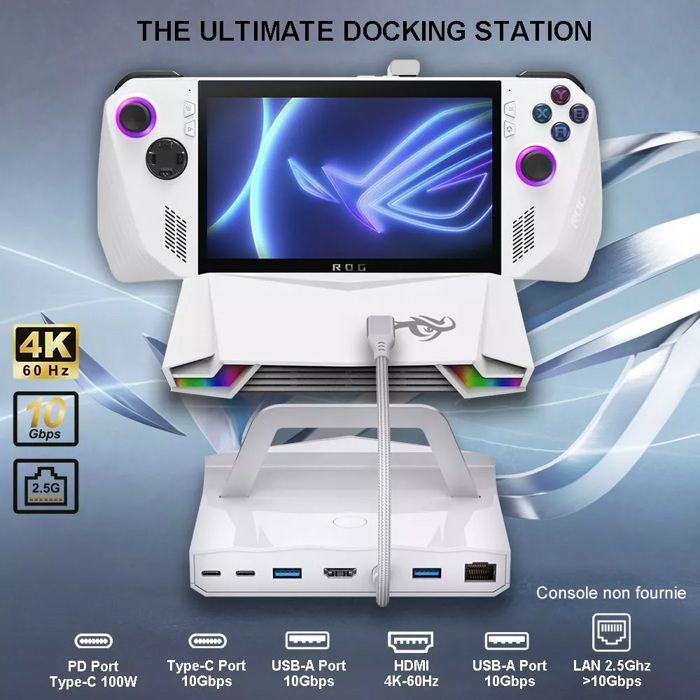 Estação de acoplamento Ibroz Dock para ROG Ally - hb-radocasc01-wh