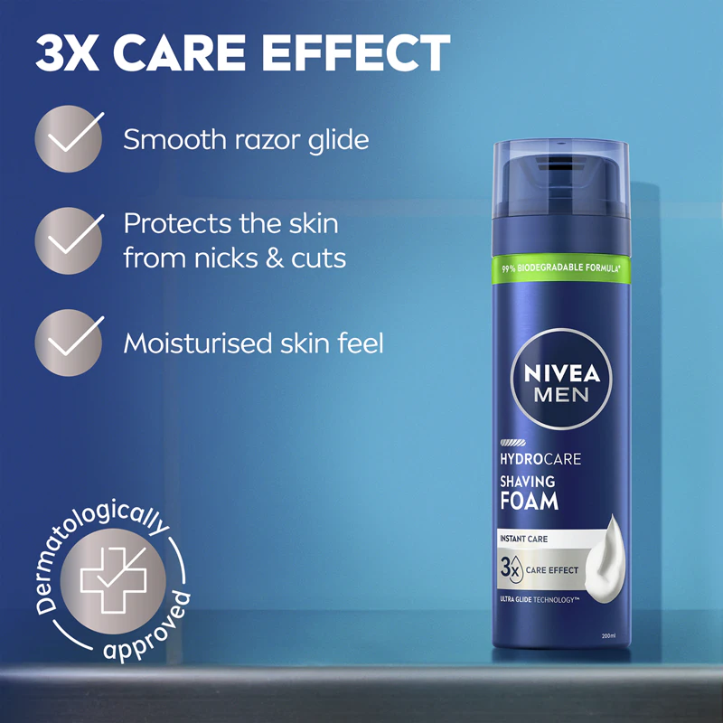 Espuma de barbear NIVEA MEN Hydrocare para homens