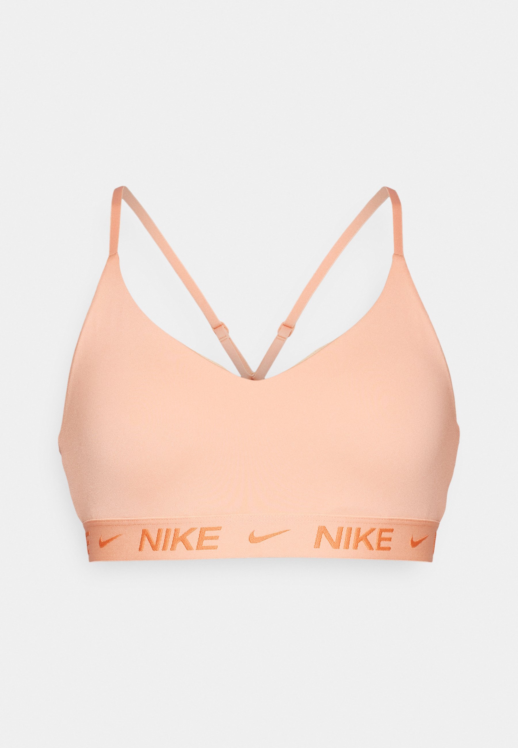 Nike Performance INDY BRA - Sportovní podprsenka s lehkou oporou - meruňkově achátová