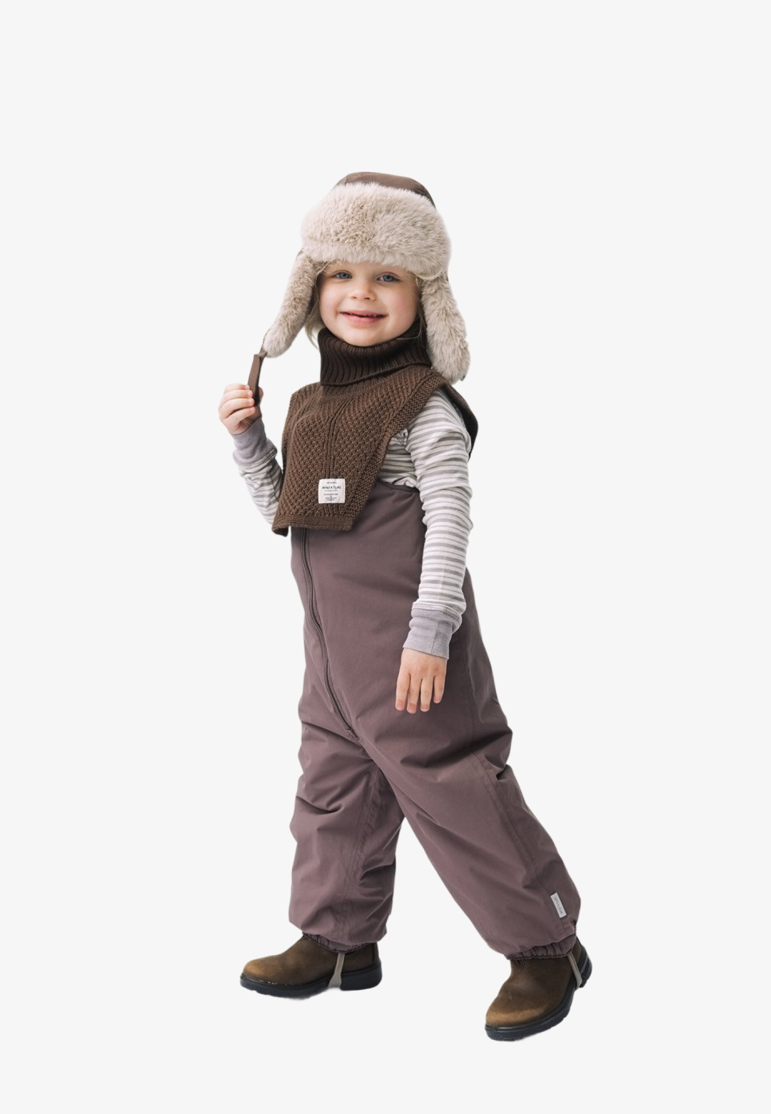 MINI A TURE MATWALENTY SNOW UNISEX - Dungarees - peppercorn plum