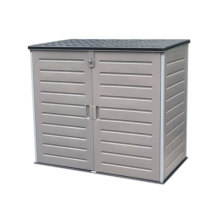 Caja de almacenamiento de resina Gardiun Soften II, 1170 L, 140x82x123 cm, con amortiguadores.