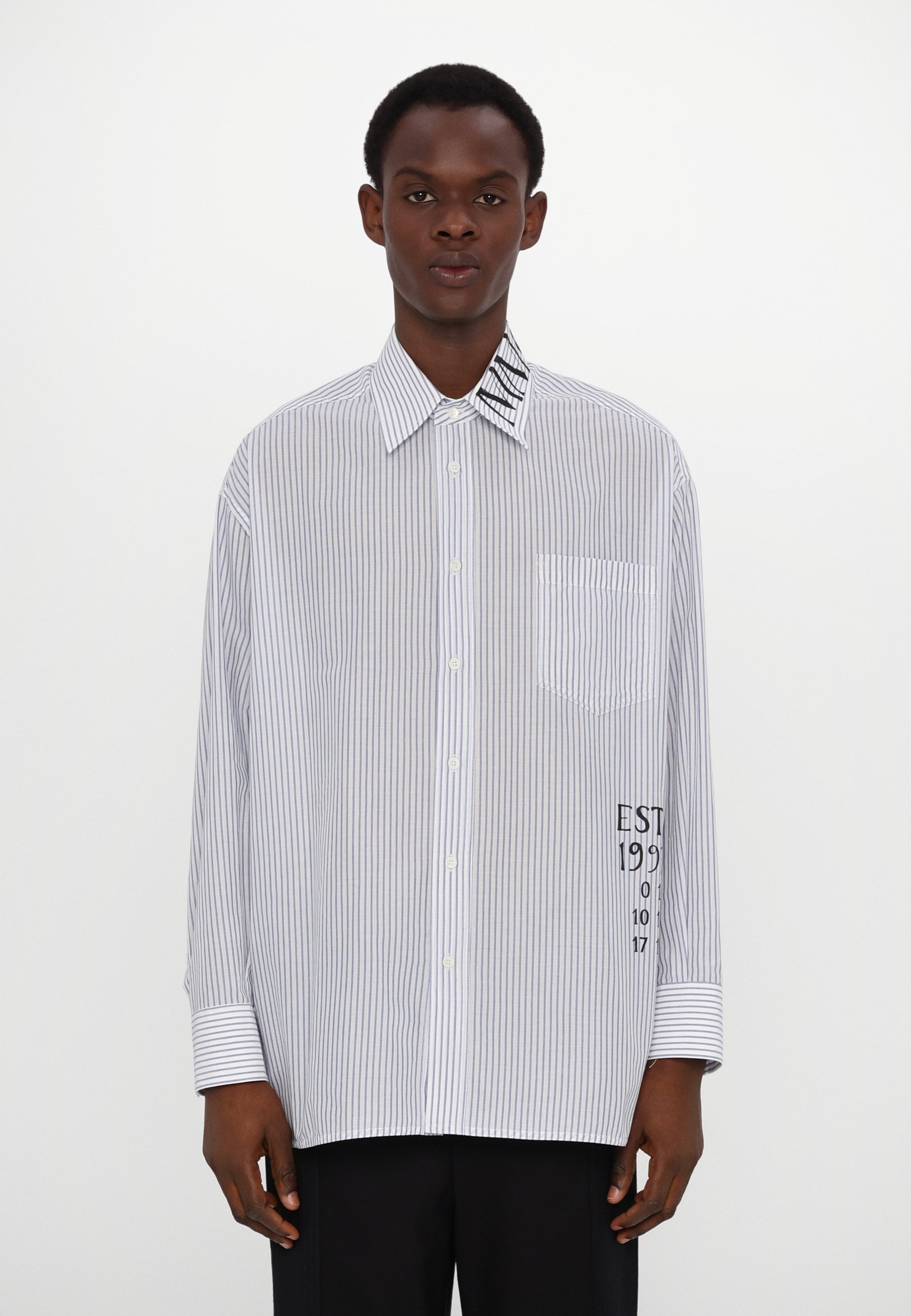 MM6 Maison Margiela CAMICIA A MANICHE LUNGHE - Camicia - bianco/blu