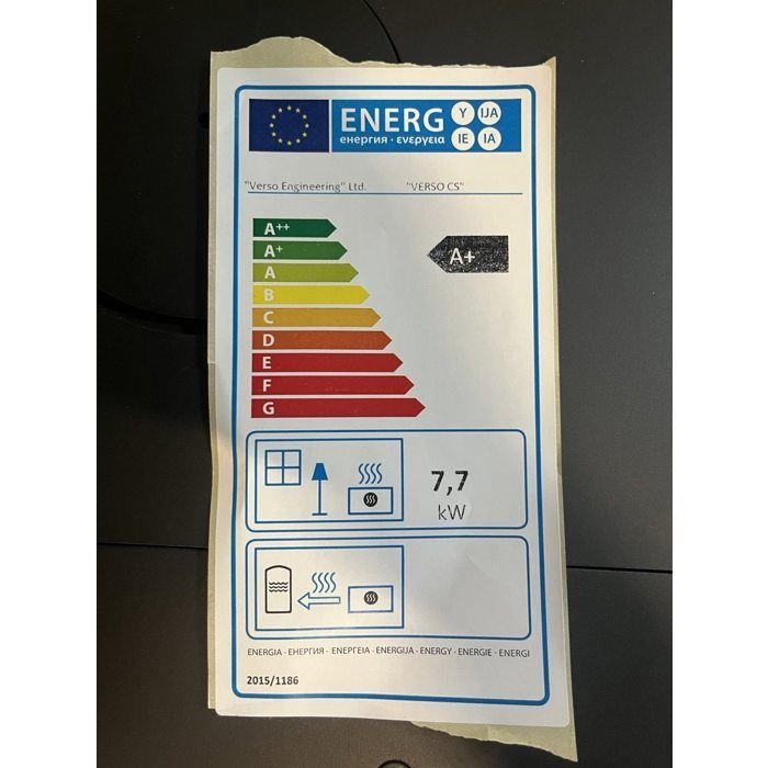 Poêle à Bois Verso CS - 7,7 kW | Plaque Supérieure en Métal et Chauffage Efficace