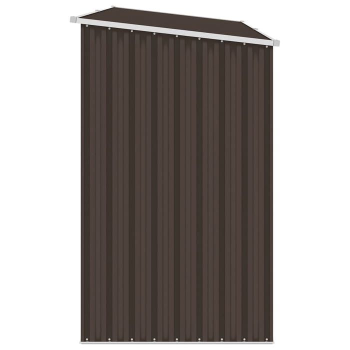 Garden woodshed - UU - Brown 245x98x159 cm Galvanized steel P176