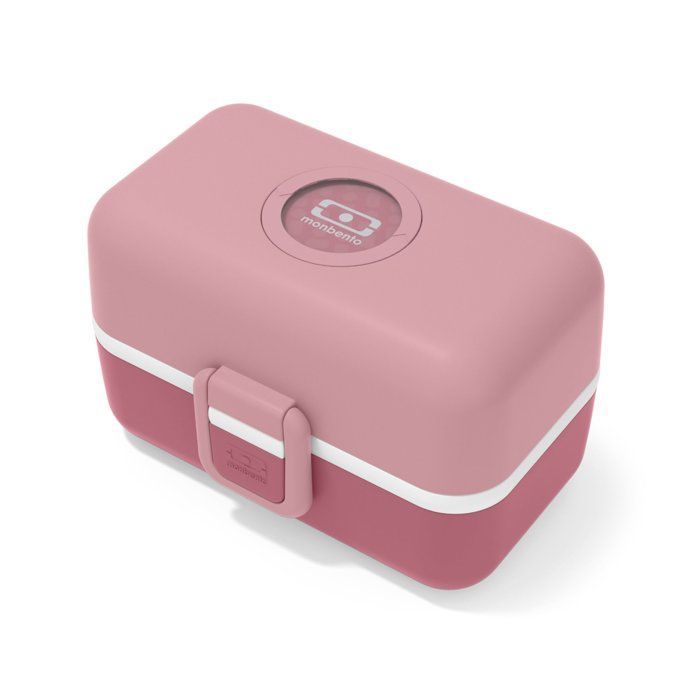 Children's Lunch Box - MONBENTO - 3 Compartments - BPA Free - MB Tresor Rose Blush