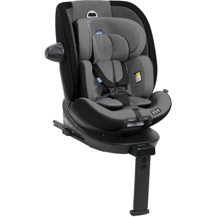 Silla de coche Chicco Everone - Grupo 0/1/2/3 - i-Size - Giratoria - Reclinable - Reductor - Gris/Negro