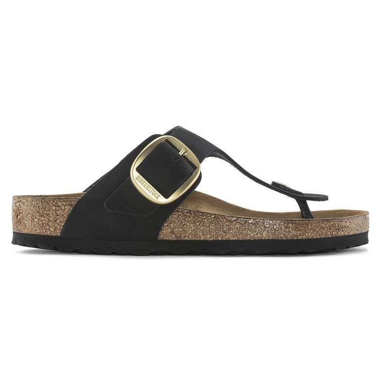 Gizeh Big Buckle Pelle Nubuck - Black Black