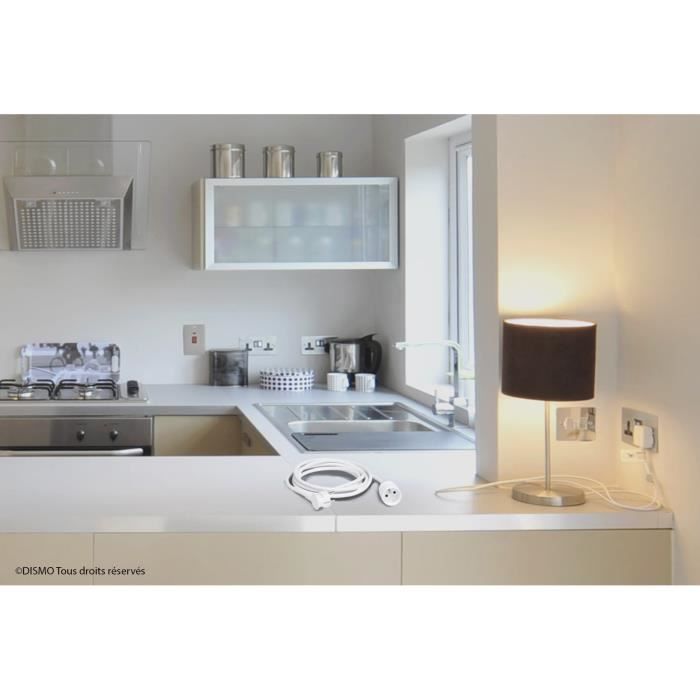 LEGRAND Verlengsnoer - 2 fasen + aarde - 3 m - wit