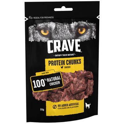 CRAVE Proteinové kousky s kuřecím masem pro psy