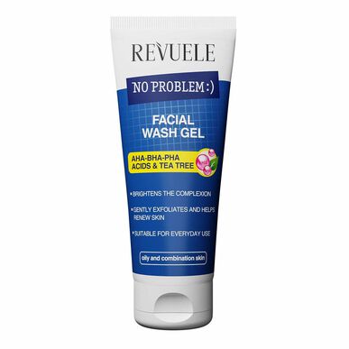 Revuele No Problem vaskegel AHA-BHA-PHA mild eksfolierende rensegel for fet hud 200 ml
