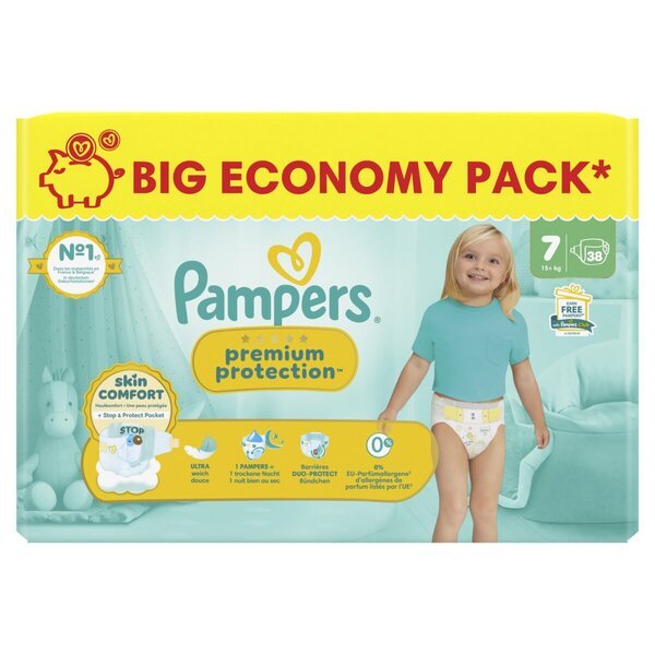 Pampers Premium Protection pelene veličine 7 (15+ kg), 38 komada