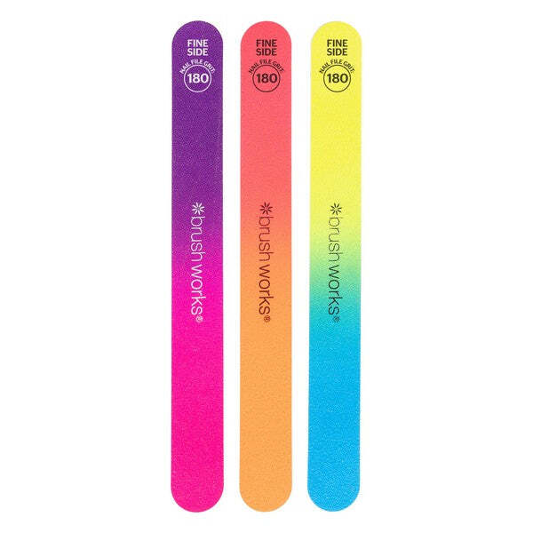 Brushworks Neon Nagelvijlen - Set van 3