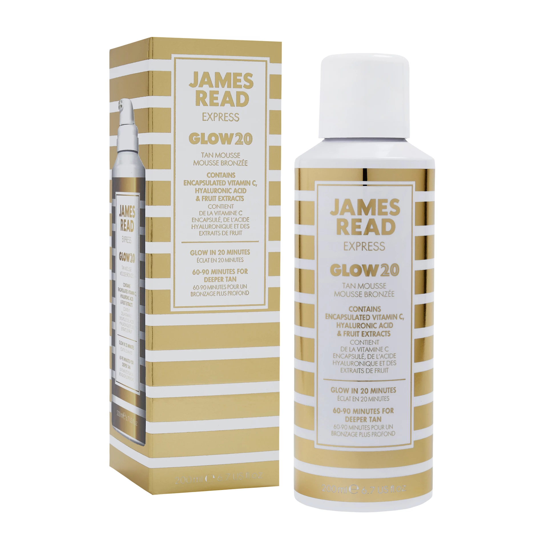 Glow20 Spumă de bronzare 200 ml - James Read