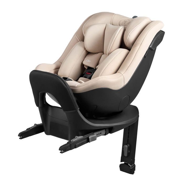 Seggiolino auto Kinderkraft I-GROW I-SIZE 40-150 cm con poggiatesta regolabile, memory foam, rivestimento lavabile, beige