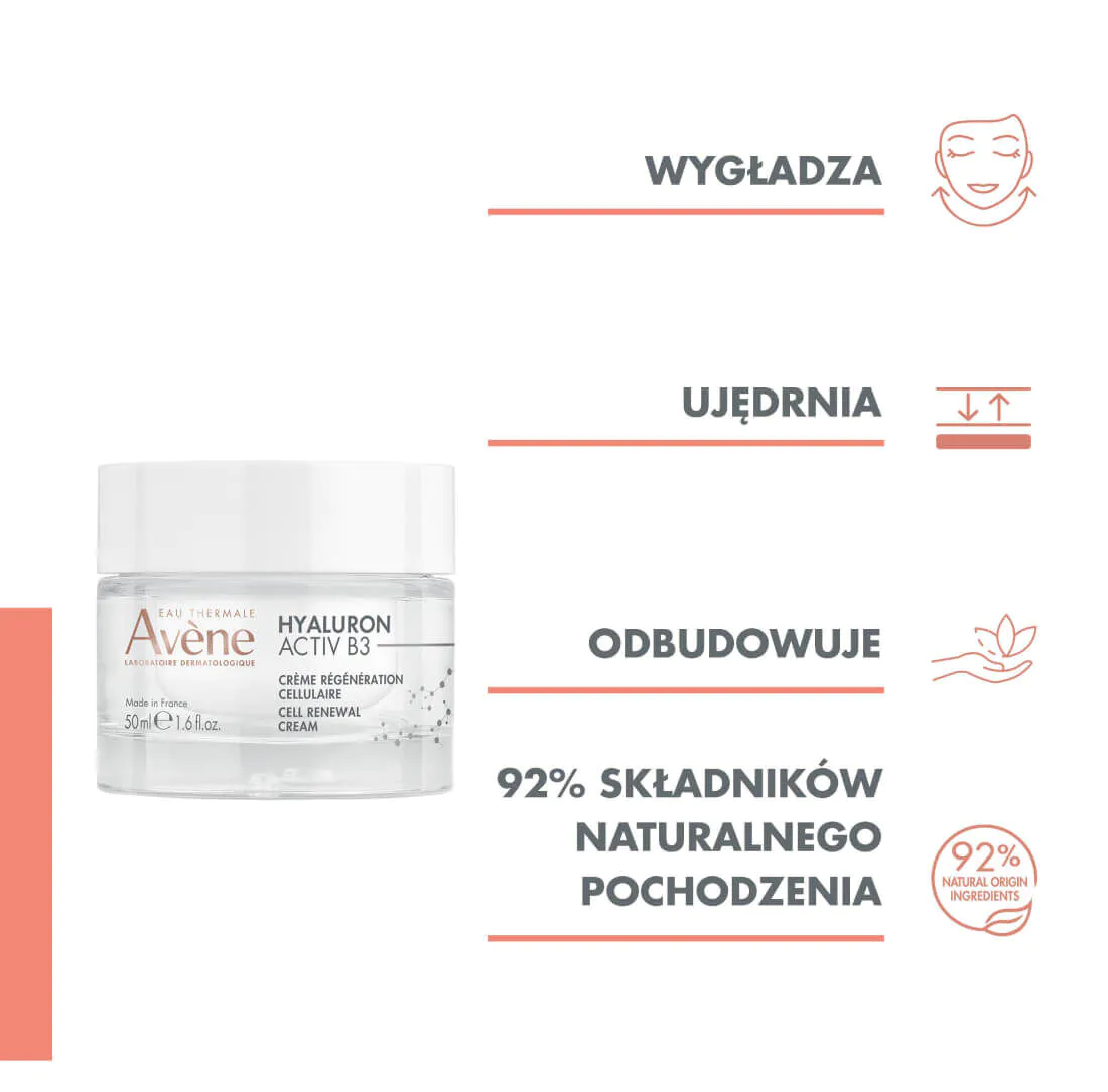 Avène Hyaluron Activ B3 Krem odbudowujący komórki