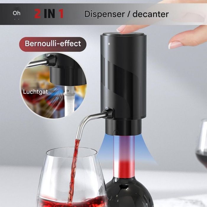 Rechargeable electric carafe - Wine accessory - Ideal for family gatherings, outdoor parties, weddings