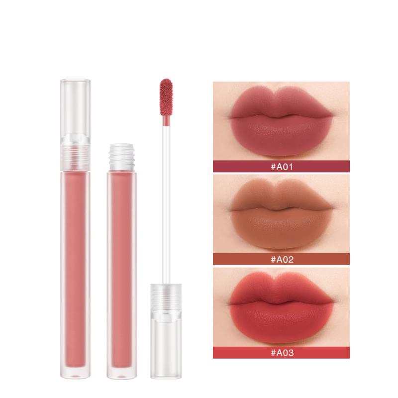 Rouge à lèvres liquide Mist Velvet Lip Glaze, texture aérienne, waterproof, fini mat, sans transfert, tube fin, TSLM1