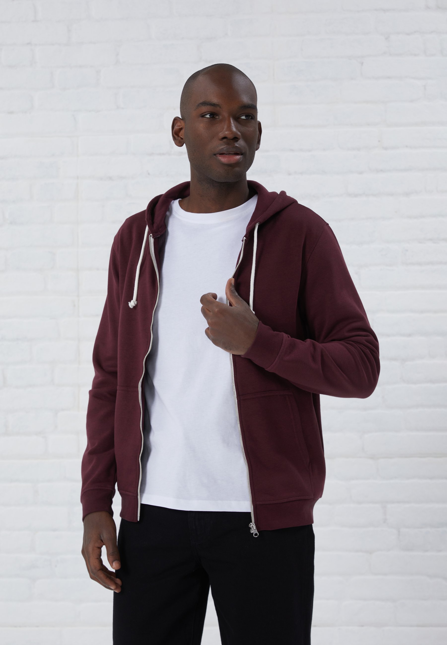 Pier One sweatshirt met rits - gemêleerd bordeauxrood