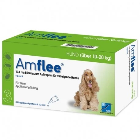AMFLEE Amflee 134 mg Spoton voor honden tot 1020 kg Krka 3 pipetten