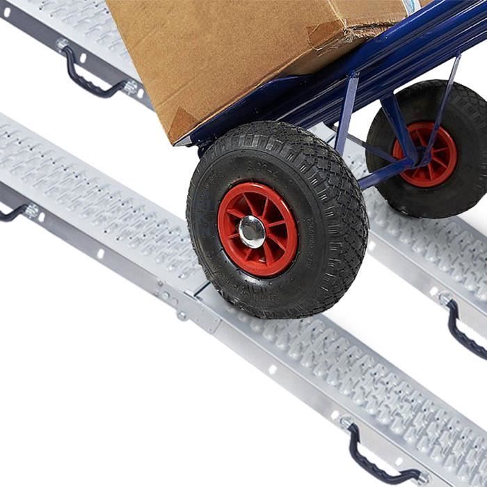Rampas de acceso plegables - LILIIN - 2 unidades - Capacidad de 400 kg - Longitud de 180 cm - Antideslizantes
