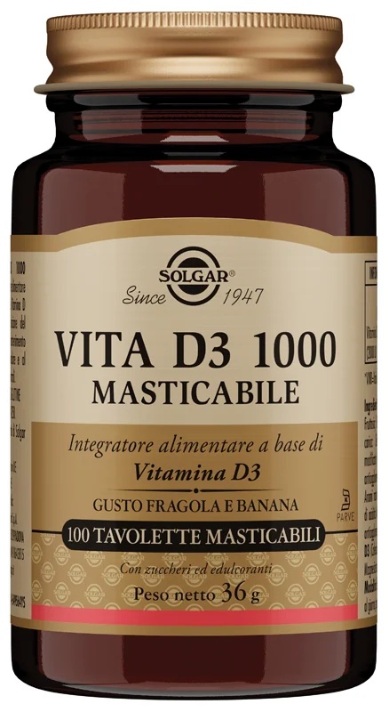 SOLGAR Vita D3 1000 tabletten Zalf 100 voor de gezondheid van botten en gewrichten