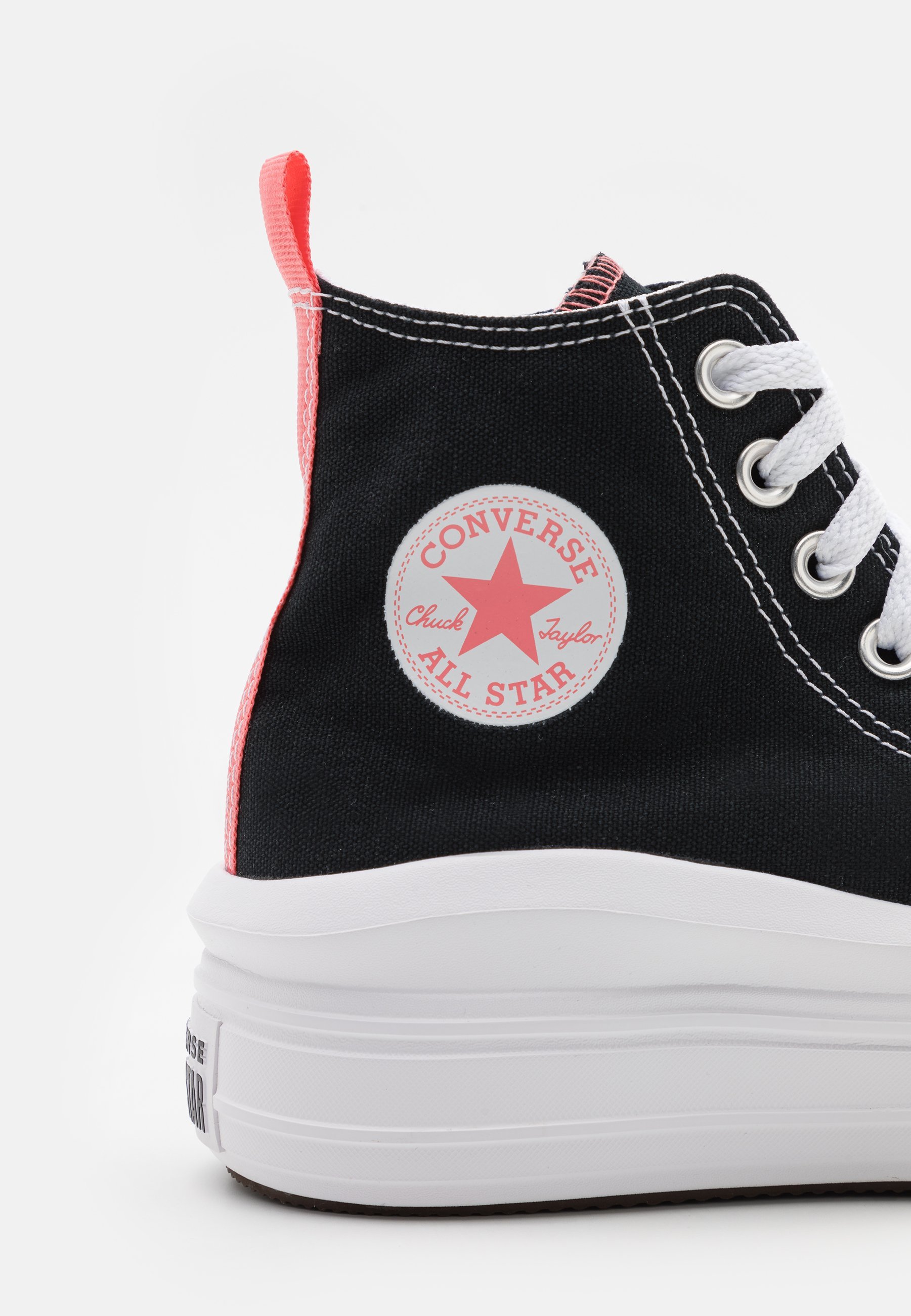 Converse CHUCK TAYLOR ALL STAR MOVE - Hoge sneakers - zwart/roze/wit